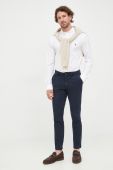 Сорочка Polo Ralph Lauren чоловіча колір білий slim комір button-down (2477713)