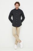 Сорочка Polo Ralph Lauren чоловіча колір чорний slim комір button-down (2476236)