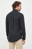 Сорочка Polo Ralph Lauren чоловіча колір чорний slim комір button-down (2476236)