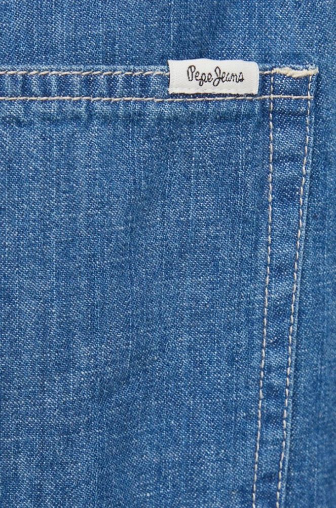 Джинсова сорочка Pepe Jeans чоловіча regular класичний комір колір блакитний фото 5