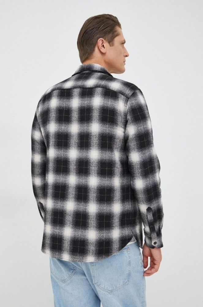 Бавовняна сорочка Pepe Jeans Frederick чоловіча колір чорний regular класичний комір фото 3