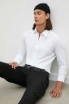Сорочка Drykorn чоловіча колір білий regular класичний комір Сорочка Drykorn чоловіча колір білий regular класичний комір