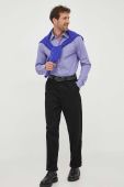 Сорочка BOSS чоловіча колір фіолетовий slim класичний комір (3385656)
