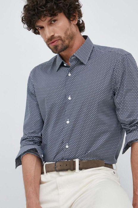 Сорочка BOSS чоловіча slim класичний комір колір блакитний (3080222)