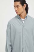 Вельветова сорочка Samsoe Samsoe колір сірий regular класичний комір