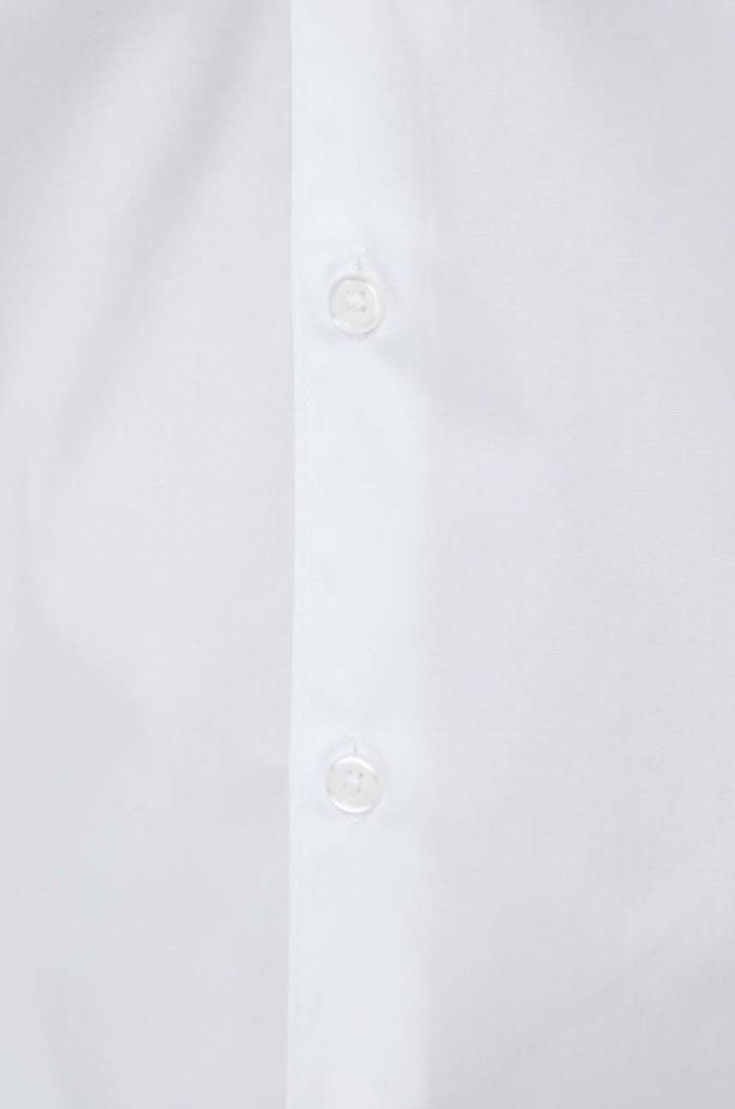 Сорочка Bruuns Bazaar чоловіча колір білий regular комір button-down фото 2