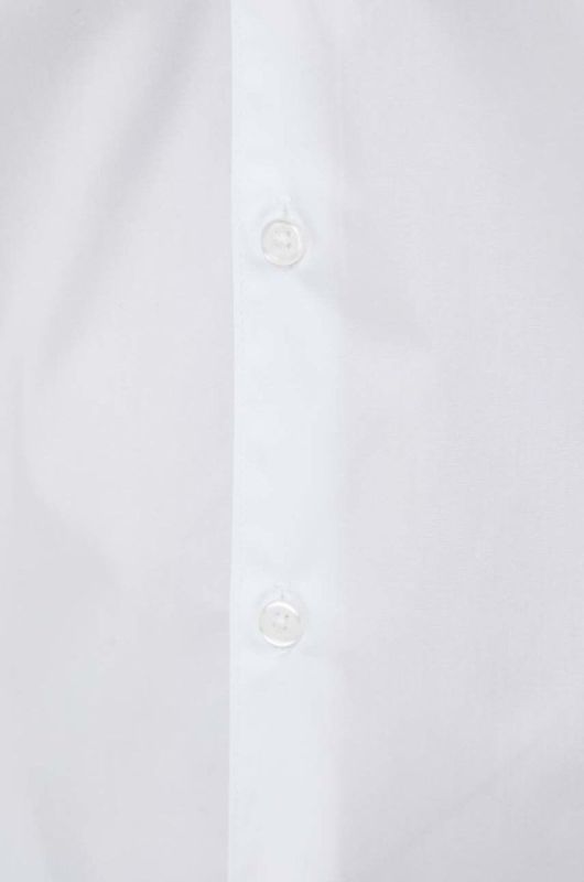 Сорочка Bruuns Bazaar чоловіча колір білий regular комір button-down фото 2