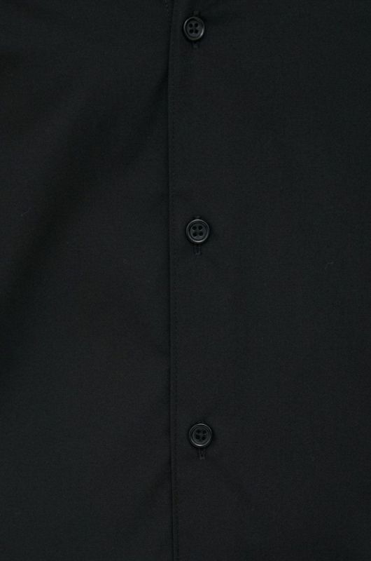 Сорочка Bruuns Bazaar чоловіча колір чорний regular комір button-down фото 2