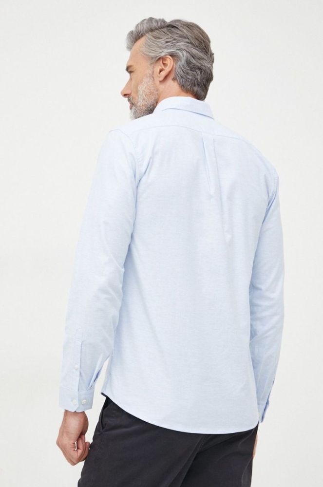 Сорочка Lindbergh чоловіча slim комір button-down колір блакитний (2643854) фото 4