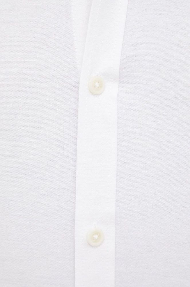 Сорочка Lindbergh чоловіча колір білий slim комір button-down фото 4