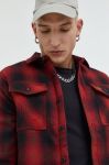 Сорочка з домішкою вовни Superdry чоловіча колір червоний regular класичний комір Сорочка з домішкою вовни Superdry чоловіча колір червоний regular класичний комір