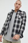 Сорочка з домішкою вовни Superdry чоловіча колір чорний regular класичний комір Сорочка з домішкою вовни Superdry чоловіча колір чорний regular класичний комір