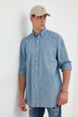 Бавовняна сорочка Polo Ralph Lauren чоловіча relaxed комір button-down колір блакитний (3319444)