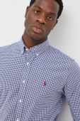 Сорочка Polo Ralph Lauren чоловіча колір синій slim комір button-down (2634403)