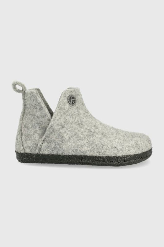 Вовняні дитячі тапочки Birkenstock колір сірий Narrow Width (2354010)