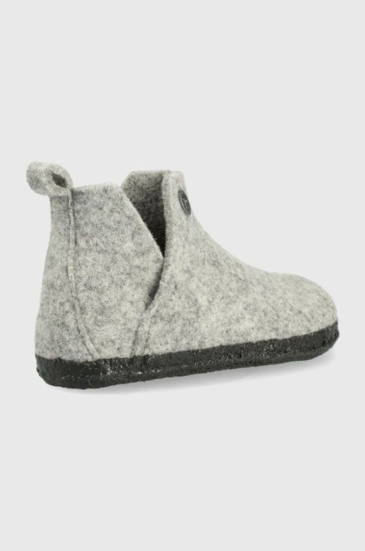 Вовняні дитячі тапочки Birkenstock колір сірий Narrow Width (2354010) фото 2