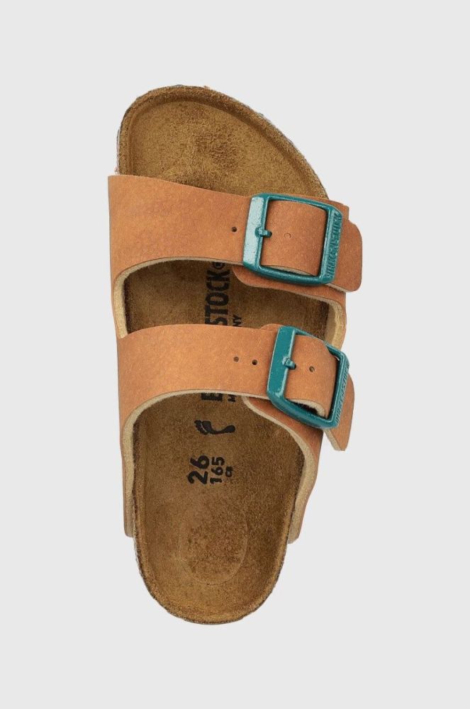 Дитячі шльопанці Birkenstock колір коричневий Narrow Width фото 4