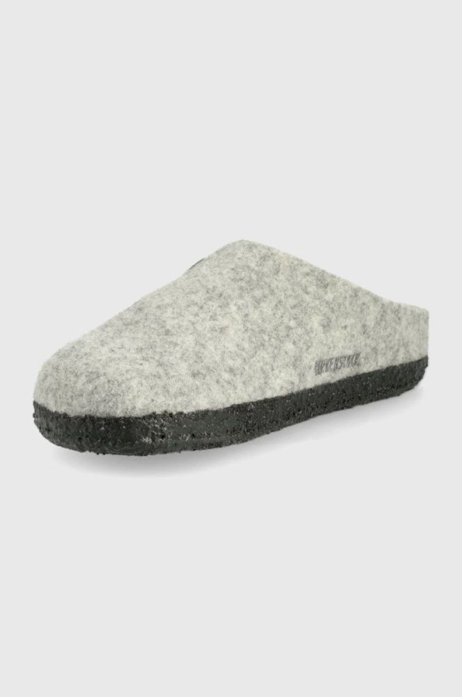 Вовняні дитячі тапочки Birkenstock колір сірий Narrow Width (2354031) фото 3