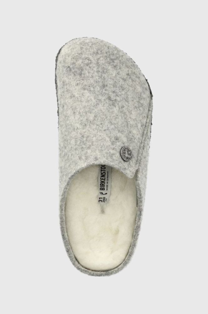 Вовняні дитячі тапочки Birkenstock колір сірий Narrow Width (2354031) фото 4
