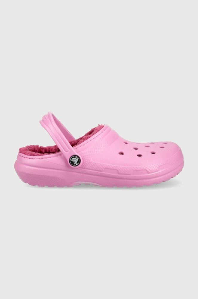 Дитячі шльопанці Crocs колір рожевий (2694376)