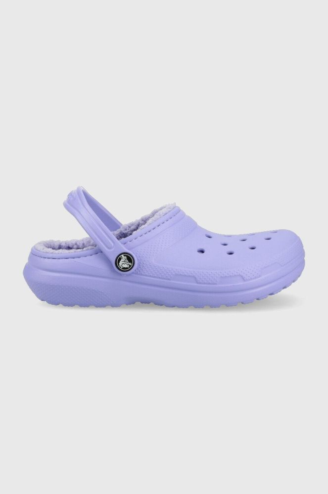 Дитячі шльопанці Crocs колір фіолетовий (2694367)