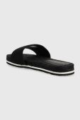 Шльопанці Tommy Hilfiger Th Textured Flat жіночі колір чорний