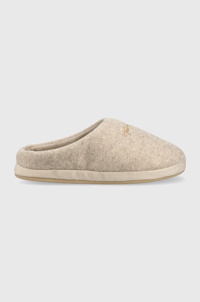 Тапочки Tommy Hilfiger Home Slipper Felt колір бежевий