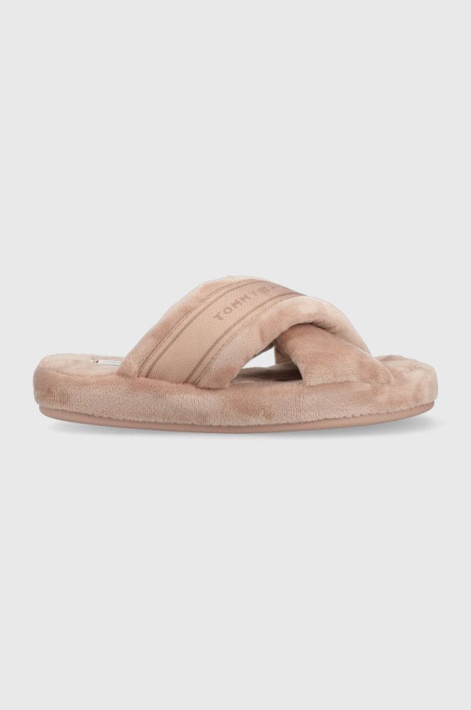 Тапочки Tommy Hilfiger Comfy Home Slippers With Straps колір бежевий (2605922)