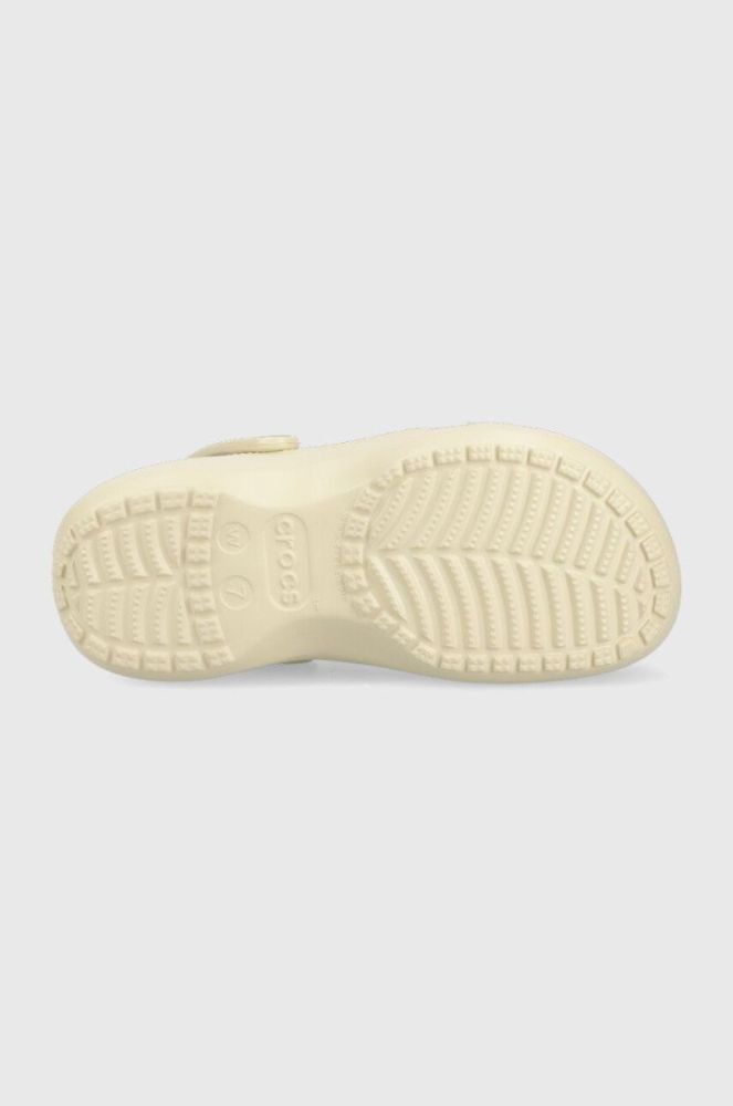 Шльопанці Crocs Classic Platform Clog жіночі колір бежевий на платформі 206750 206750.2Y2.D-BONE фото 5