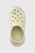 Шльопанці Crocs Classic Crush Clog жіночі колір бежевий на платформі 207521 207521.2Y2.D-BONE