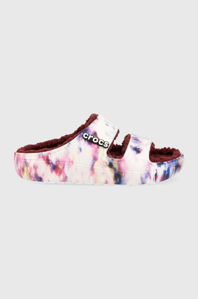 Шльопанці Crocs Classic Cozzzy Tie Dye Sandal 208118 колір барвистий