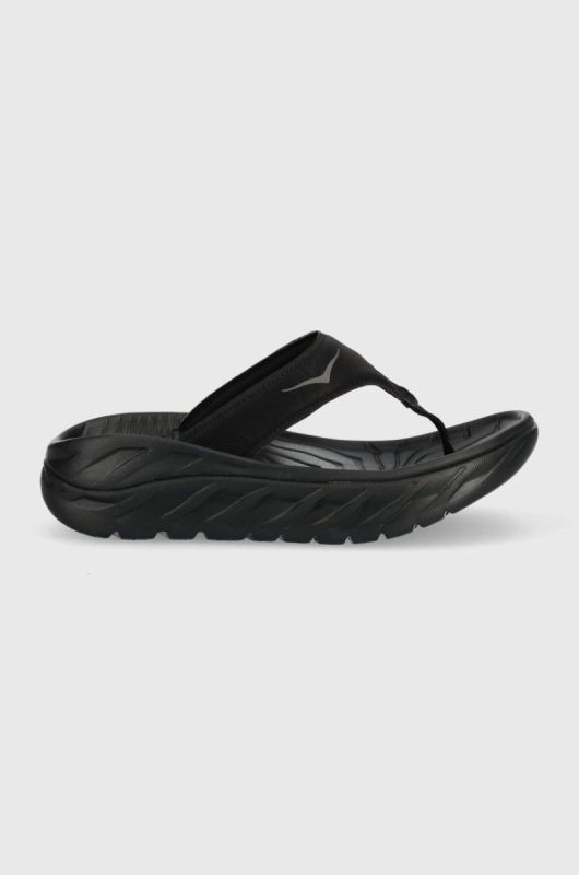 В'єтнамки Hoka Ora Recovery Flip жіночі колір чорний на платформі 1117910-BDGGR