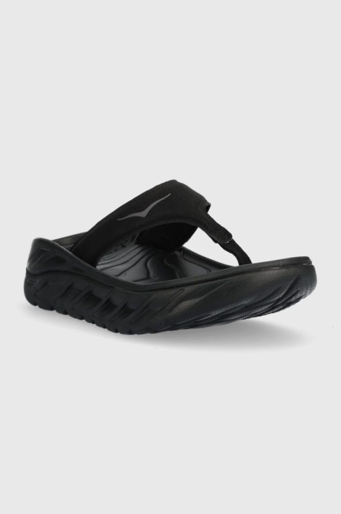 В'єтнамки Hoka Ora Recovery Flip жіночі колір чорний на платформі 1117910-BDGGR фото 2