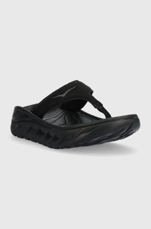 В'єтнамки Hoka Ora Recovery Flip жіночі колір чорний на платформі 1117910-BDGGR фото 2