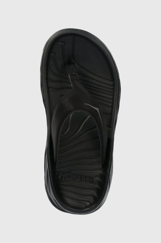 В'єтнамки Hoka Ora Recovery Flip жіночі колір чорний на платформі 1117910-BDGGR фото 4