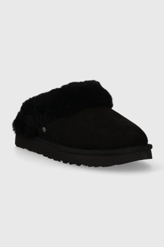 Замшеві тапочки UGG Classic Slipper II колір чорний 1130876.BLK-BLK фото 2
