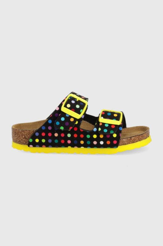 Дитячі шльопанці Birkenstock колір чорний Narrow Width