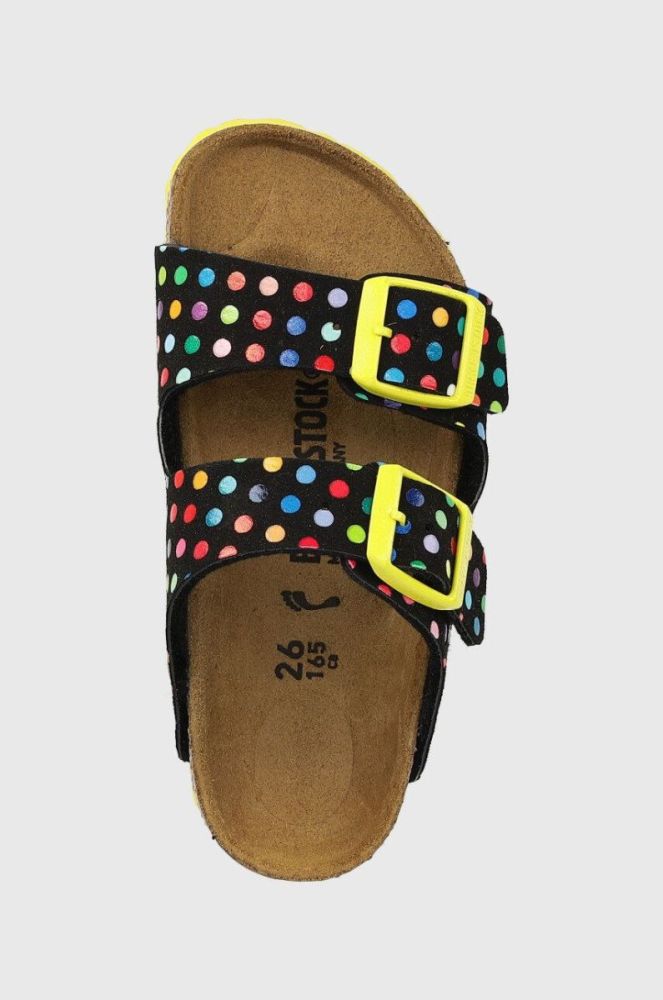 Дитячі шльопанці Birkenstock колір чорний Narrow Width фото 4