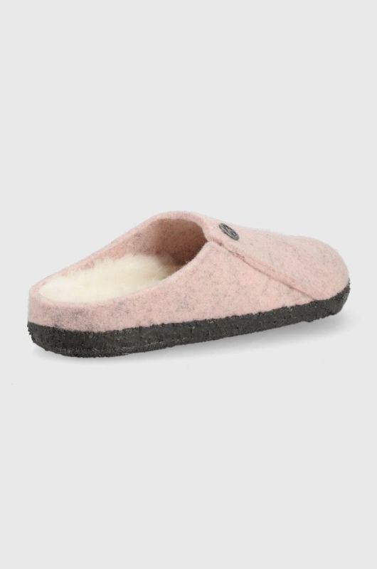 Вовняні дитячі тапочки Birkenstock колір рожевий Narrow Width фото 2