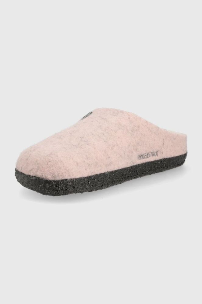 Вовняні дитячі тапочки Birkenstock колір рожевий Narrow Width фото 3