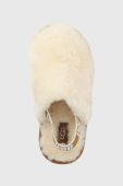 Вовняні дитячі тапочки UGG Fluff Yeah Clog колір бежевий