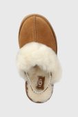 Шкіряні тапочки UGG Funkette колір коричневий