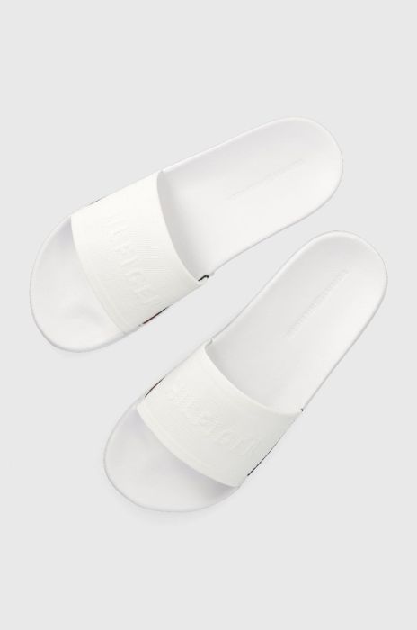 Шльопанці Tommy Hilfiger Corporate Knitted Beach чоловічі колір білий