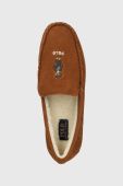 Тапочки Polo Ralph Lauren Collins Bear колір коричневий RF103873