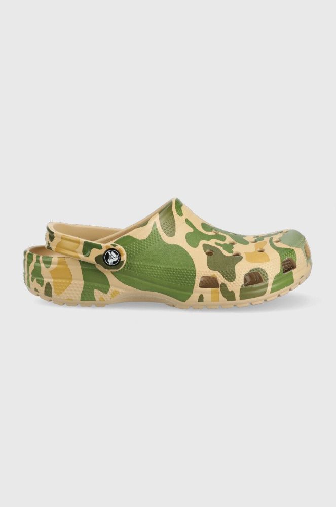 Шльопанці Crocs Classic Printed Camo Clog чоловічі колір зелений 206454 206454.2Y6.M-CHAI.TAN