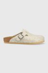 Вовняні тапки Birkenstock Boston WZ колір сірий Вовняні тапки Birkenstock Boston WZ колір сірий