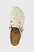Вовняні тапки Birkenstock Boston WZ колір сірий Вовняні тапки Birkenstock Boston WZ колір сірий