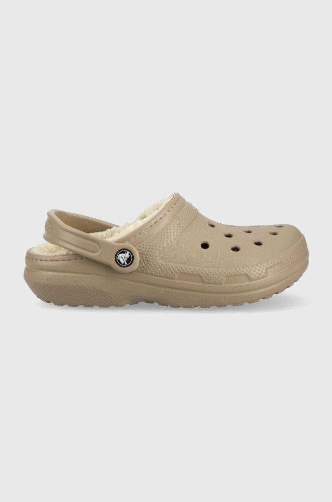 Тапочки Crocs Classic Lined Clog колір коричневий 203591 203591.2YB-MSHR.BONE