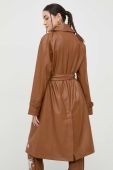 пальто adidas Originals жіночий колір коричневий перехідний