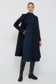 Вовняне пальто PS Paul Smith колір синій перехідний двобортний